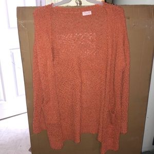 Pink lily popcorn cardigan